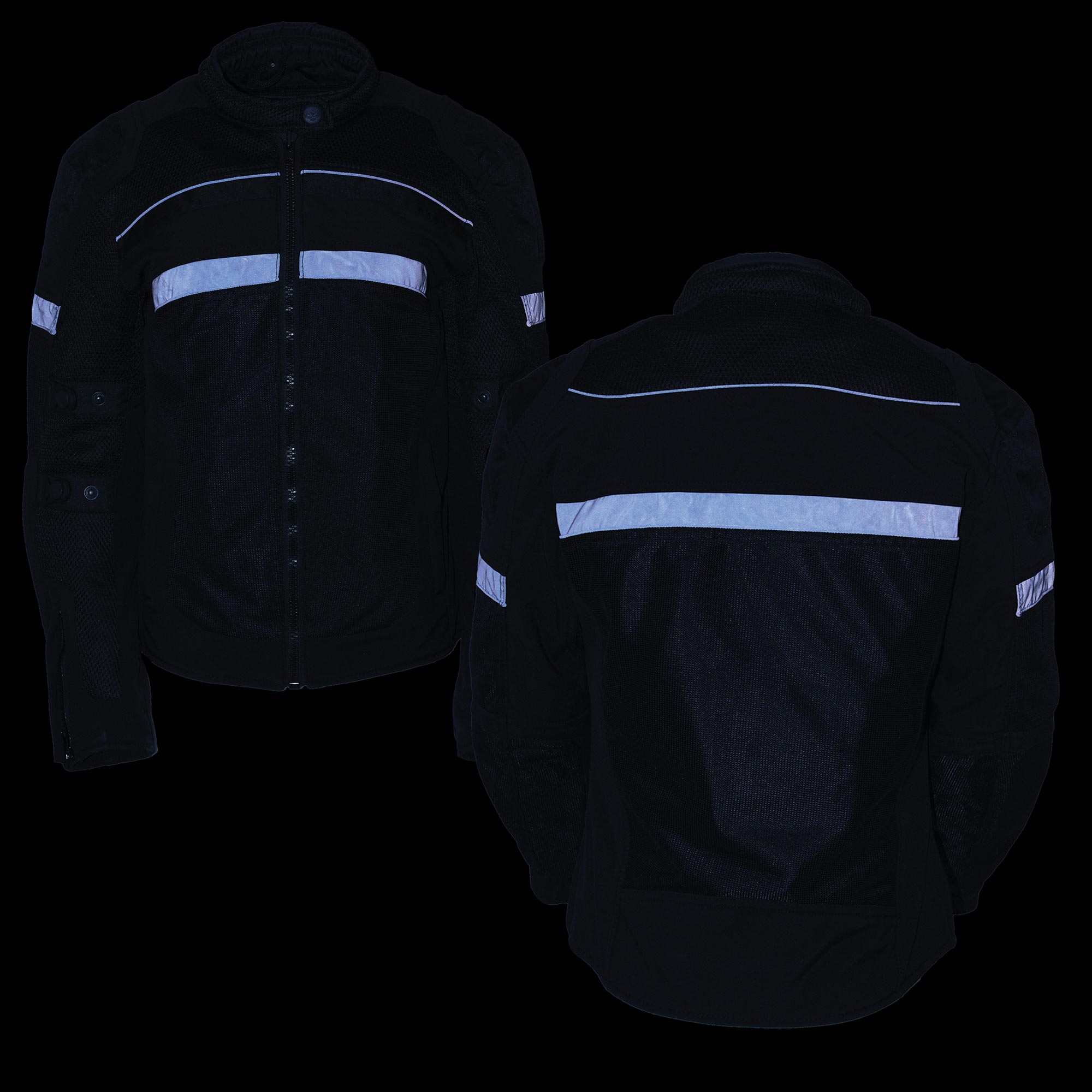 Milwaukee Leather MPL2775 Black Armored Textile Motorcycle