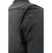 Milwaukee Leather MPM1620 Men's Black Flannel Biker Shirt w/ CE Approved Armor - Reinforced w/ Aramid Fibers