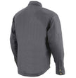 Milwaukee Leather MPM1622 Men's Black Waxy Denim Flannel Biker Shirt with CE Approved Armor - Reinforced w/ Aramid Fibers