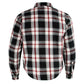 Milwaukee Leather MPM1625 Men's Plaid Flannel Biker Shirt with CE Approved Armor - Reinforced w/ Aramid Fibers
