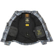 Milwaukee Leather MPM1626 Men's Plaid Flannel Biker Shirt with CE Approved Armor - Reinforced w/ Aramid Fiber