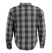 Milwaukee Leather MPM1630 Men's Plaid Flannel Biker Shirt w/ CE Armor - Reinforced w/ Aramid Fibers