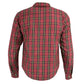 Milwaukee Leather MPM1632 Men's Plaid Flannel Biker Shirt with CE Approved Armor - Reinforced w/ Aramid Fiber