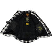 Milwaukee Leather MPM1633 Men's Plaid Flannel Biker Shirt with CE Approved Armor - Reinforced w/ Aramid Fiber