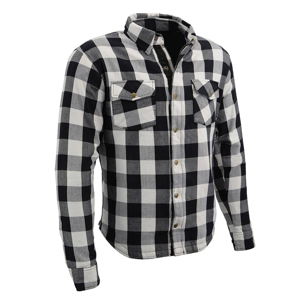 Milwaukee Leather MPM1633 Men's Plaid Flannel Biker Shirt