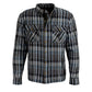 Milwaukee Leather MPM1636 Men's Plaid Flannel Biker Shirt with CE Approved Armor - Reinforced w/ Aramid Fiber