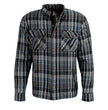 Milwaukee Leather MPM1636 Men's Long Sleeve Flannel Biker Shirt w/ CE Approved Armor - Reinforced w/ Aramid Fiber