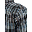 Milwaukee Leather MPM1636 Men's Long Sleeve Flannel Biker Shirt w/ CE Approved Armor - Reinforced w/ Aramid Fiber