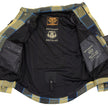 Milwaukee Leather MPM1639 Men's Plaid Flannel Biker Shirt with CE Approved Armor - Reinforced w/ Aramid Fibers