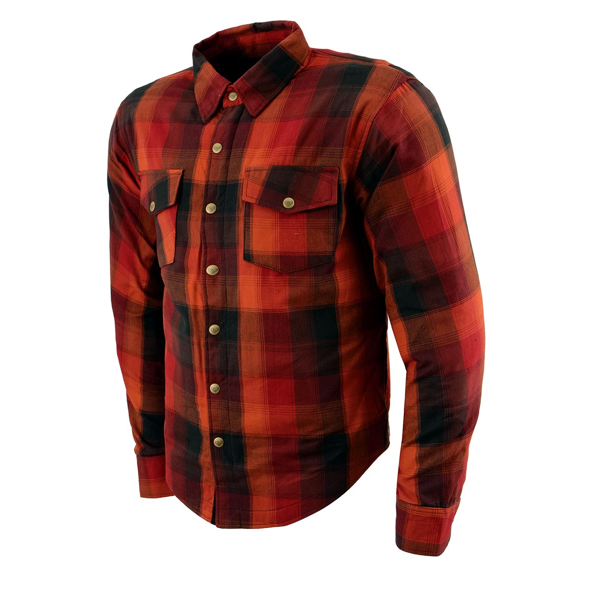 Milwaukee Leather MPM1641 Men's Plaid Flannel Biker Shirt