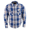 Milwaukee Leather MPM1645 Men's Plaid Flannel Biker Shirt with CE Approved Armor - Reinforced w/ Aramid Fiber