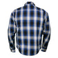 Milwaukee Leather MPM1650 Men's Plaid Flannel Biker Shirt with CE Approved Armor - Reinforced w/ Aramid Fiber