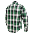 Milwaukee Leather MPM1651 Men's Plaid Flannel Biker Shirt with CE Approved Armor - Reinforced w/ Aramid Fiber