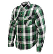 Milwaukee Leather MPM1651 Men's Plaid Flannel Biker Shirt with CE Approved Armor - Reinforced w/ Aramid Fiber