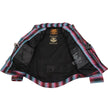 Milwaukee Leather MPM1654 Men's Plaid Flannel Biker Shirt with CE Approved Armor - Reinforced w/ Aramid Fiber
