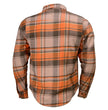 Milwaukee Leather MPM1657 Men's Plaid Flannel Biker Shirt with CE Approved Armor - Reinforced w/ Aramid Fiber