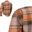Milwaukee Leather MPM1657 Men's Plaid Flannel Biker Shirt with CE Approved Armor - Reinforced w/ Aramid Fiber