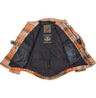 Milwaukee Leather MPM1657 Men's Plaid Flannel Biker Shirt with CE Approved Armor - Reinforced w/ Aramid Fiber