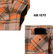Milwaukee Leather MPM1657 Men's Plaid Flannel Biker Shirt with CE Approved Armor - Reinforced w/ Aramid Fiber