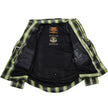 Milwaukee Leather MPM1658 Men's Plaid Flannel Biker Shirt with CE Approved Armor - Reinforced w/ Aramid Fiber