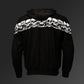 MMCC Men’s Bare Bones Hoodie – Reflective Skull Graphics Front & Back, Full Zip, 100 % Cotton, MPM1681