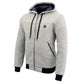 Nexgen Heat MPM1714SET Men's “Fiery’’ Heated Hoodie Silver Zipper Front Sweatshirt Jacket for Winter w/Battery Pack