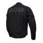 Milwaukee Leather MPM1730 Men's Black Padded Textile All Season Motorcycle Jacket w/ Reflective Skulls Artwork