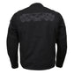 Milwaukee Leather MPM1730 Men's Black Padded Textile All Season Motorcycle Jacket w/ Reflective Skulls Artwork