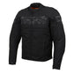 Milwaukee Leather MPM1730 Men's Black Padded Textile All Season Motorcycle Jacket w/ Reflective Skulls Artwork