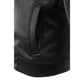 Milwaukee Leather MPM1764 Men's Black Soft Shell CE Armored Motorcycle Racing Style Hoodie Jacket w/ Detachable Hood