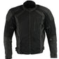 Milwaukee Leather MPM1793 Black Armored Mesh Motorcycle Jacket for Men - All Season Biker Jacket