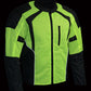 Milwaukee Leather MPM1793 Green High Vis Armored Mesh Motorcycle Jacket for Men - All Season Biker Jacket
