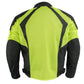 Milwaukee Leather MPM1793 Green High Vis Armored Mesh Motorcycle Jacket for Men - All Season Biker Jacket