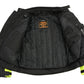 Milwaukee Leather MPM1794 Black Armored Mesh Racer Jacket with Reflective Piping for Men - All Season Jacket