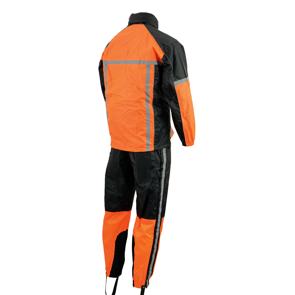 Milwaukee Leather MPM9510 Men's Black and Orange Motorcycle