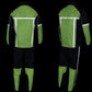 Milwaukee Leather MPM9510 Men's Black and Neon Green Motorcycle Water Resistant Rain Suit w/ Hi-Vis Reflective Tape
