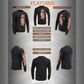 Milwaukee Leather MPMH117005 Men’s ‘Electric Skull’ Long Sleeve Black T-Shirt