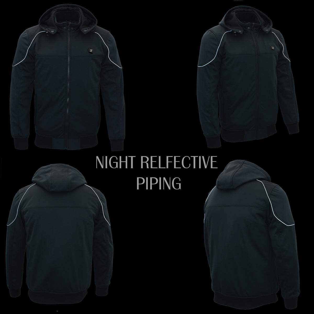 NexGen Heat Men’s Heated – Soft Shell Racing Style  Jacket, 7.4V, 3 Heat Levels, Night Visibility – Cold NXM1761SET