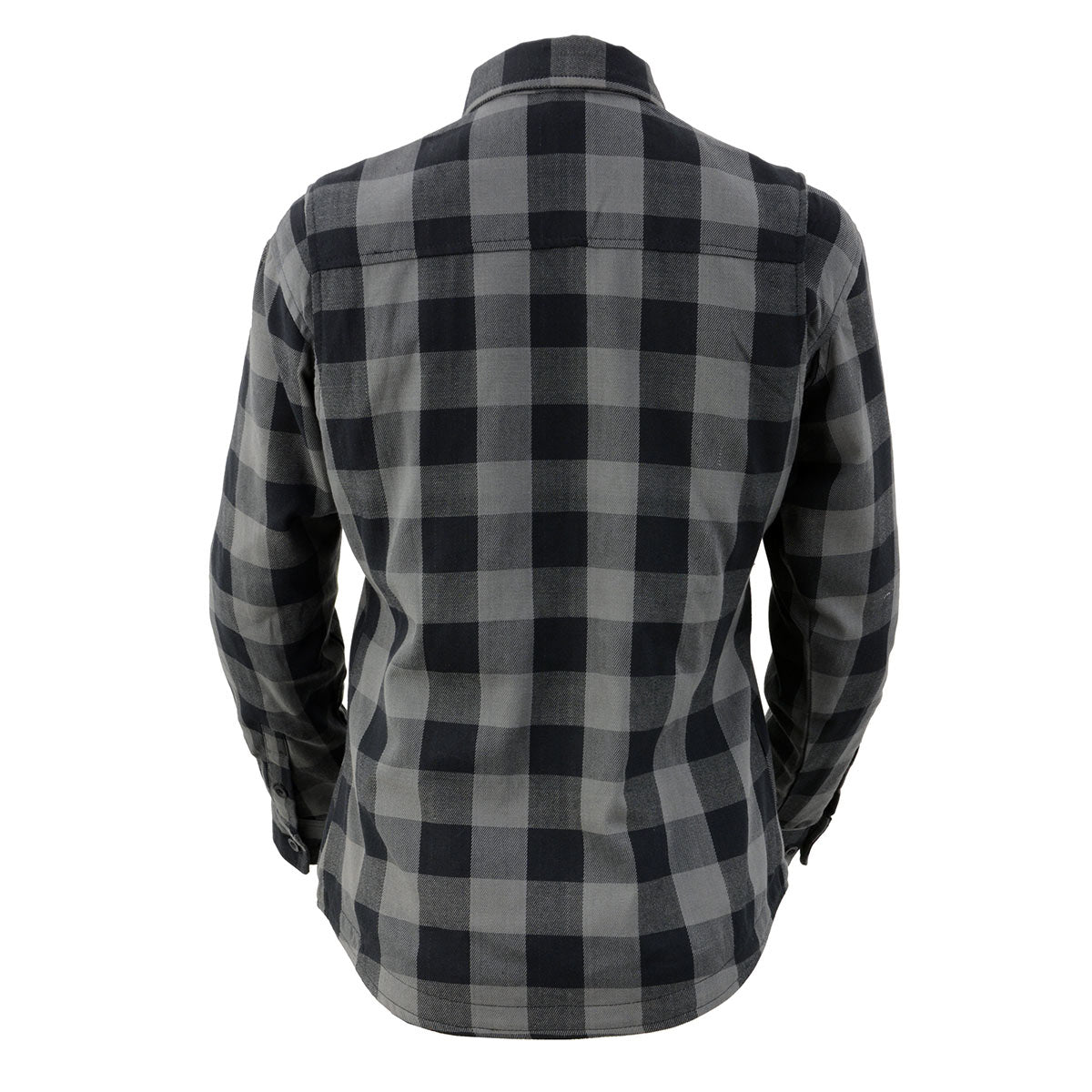 Nexgen Heat Women's NXL2601SET Bonnie Black/Grey Heated Flannel Shirt -for Winter Cold Weather Riding Outdoor Activities