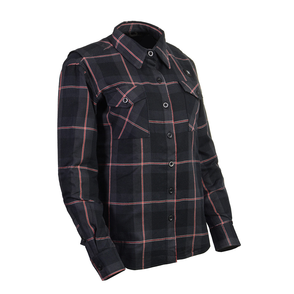 NexGen Heat Women’s NXL2602SET Bonnie Black/Grey Heated Flannel Sleeve Shirt for Outdoor Activities