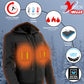 Nexgen Heat NXL2713SET Women's Black Heated Front Zipper Hoodie Jacket for Winter Cold Weather Riding Outdoor Activities