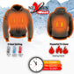 Nexgen Heat NXL2713SET Women's Grey Heated Front Zipper Hoodie Jacket for Winter Cold Weather Riding Outdoor Activities