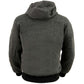 Nexgen Heat NXL2713SET Women's Grey Heated Front Zipper Hoodie Jacket for Winter Cold Weather Riding Outdoor Activities