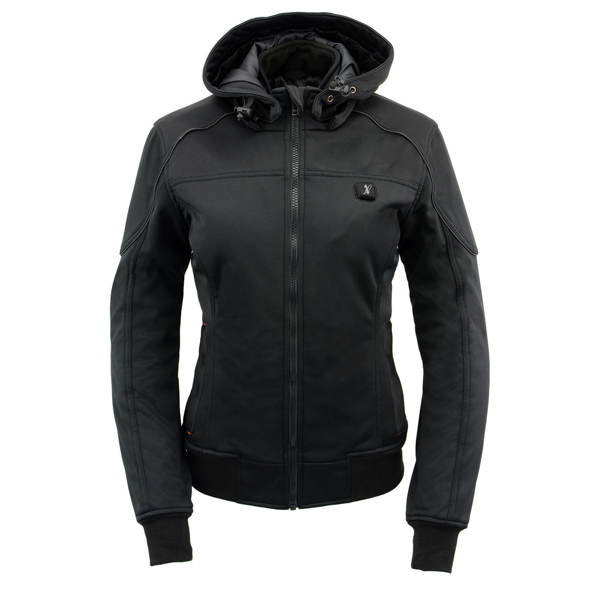 Nexgen Heat MPL2761SET Women's Black 'Heated' Soft Shell Racing Style Heated Jacket for Hiking Riding