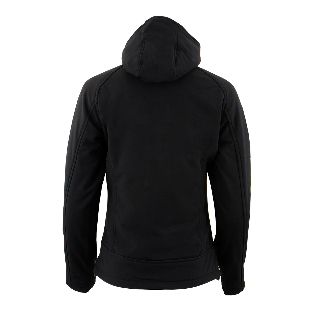 Nexgen Heat NXL2767SET Women's Black Ruffled Heated Soft Shell Jacket with Detachable - for Winter Cold Weather Riding Outdoors