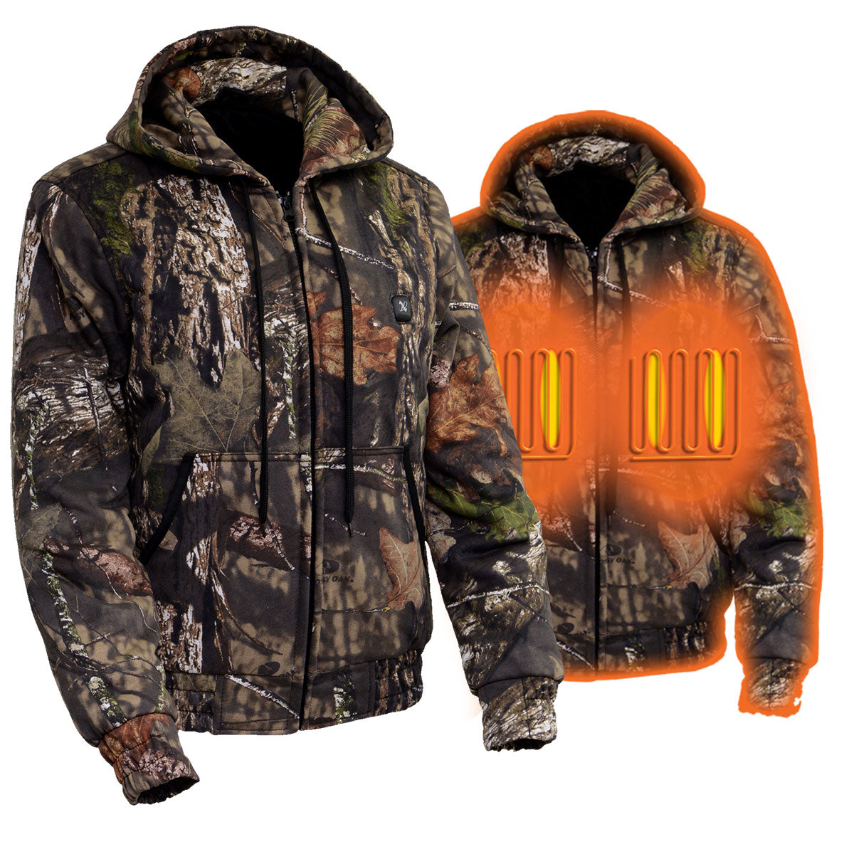 NexGen NXL2776SET Ladies 'Camo' Heated Zipper Hoodie (Rechargeable Battery Pack Included)