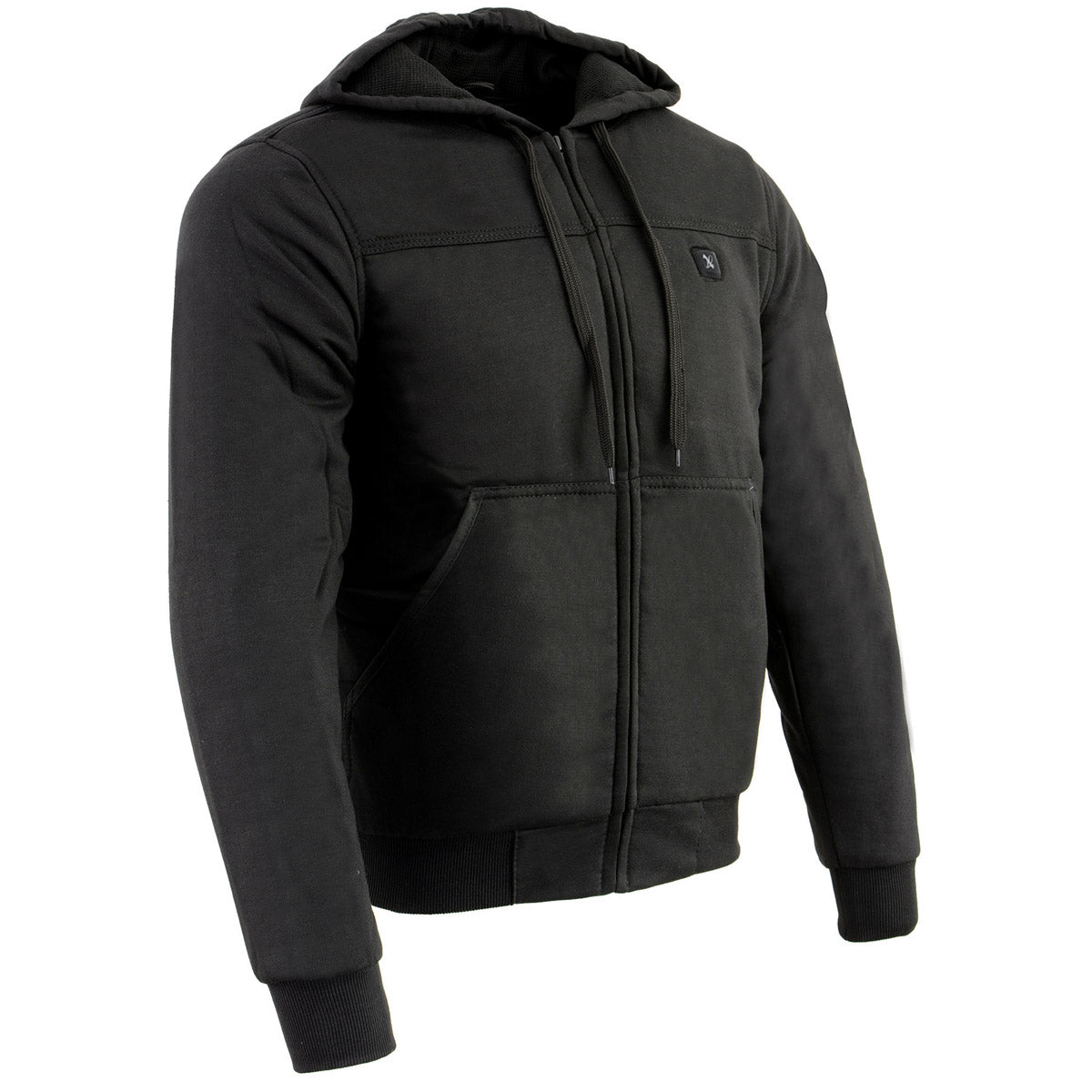 Nexgen Heat Men’s Black Heated Hoodie Jacket – Winter Motorcycle Riding Gear for Cold Outdoors MPM1713SET
