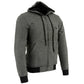Nexgen Heat NXM1713SET Men's “Fiery’’ Heated Hoodie - Grey Zipper Front Sweatshirt Jacket for Winter w/Battery Pack