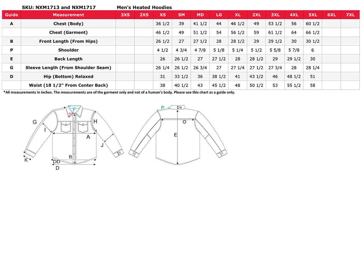 Nexgen Heat Men’s Black Heated Hoodie Jacket – Winter Motorcycle Riding Gear for Cold Outdoors MPM1713SET