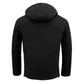 Nexgen Heat NXM1767SET Men's 'Ruffled' Black Soft Shell Heated Hooded Jacket- for Outdoor Winter Cold Weather Activities
